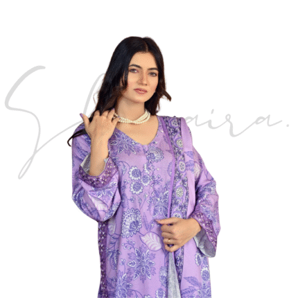 Elham — Lilac Winter Linen 3-Piece Suit